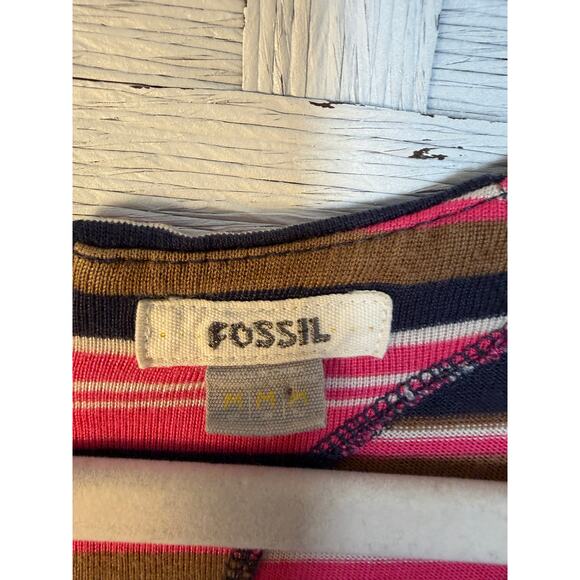 Fossil womens mini dress straight short sleeve travel drawstring pockets colorfu - Picture 6 of 10